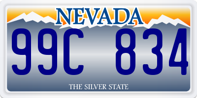 NV license plate 99C834
