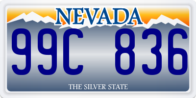 NV license plate 99C836