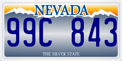 NV license plate 99C843