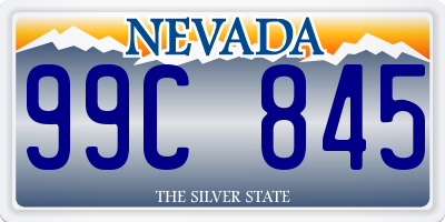 NV license plate 99C845