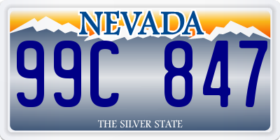 NV license plate 99C847