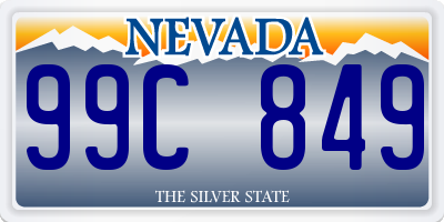 NV license plate 99C849
