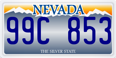 NV license plate 99C853