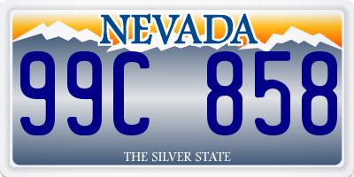 NV license plate 99C858