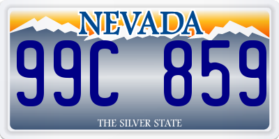NV license plate 99C859