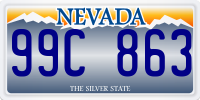 NV license plate 99C863