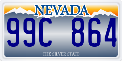NV license plate 99C864
