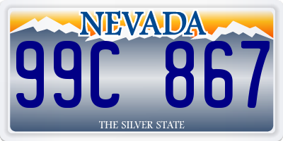 NV license plate 99C867