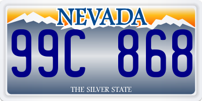 NV license plate 99C868