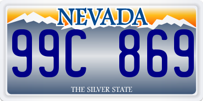 NV license plate 99C869