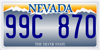 NV license plate 99C870