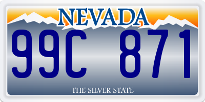 NV license plate 99C871