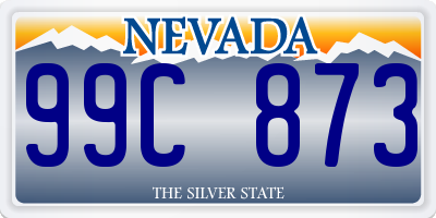 NV license plate 99C873