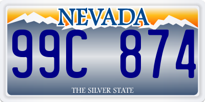 NV license plate 99C874
