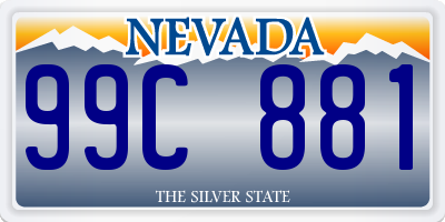 NV license plate 99C881