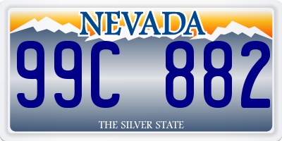 NV license plate 99C882