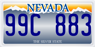 NV license plate 99C883