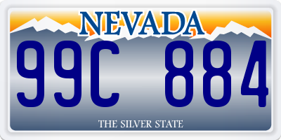 NV license plate 99C884