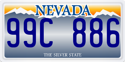 NV license plate 99C886