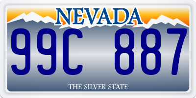 NV license plate 99C887