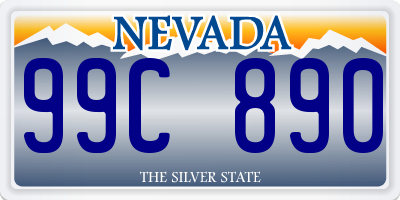 NV license plate 99C890