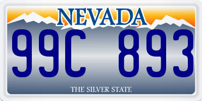 NV license plate 99C893