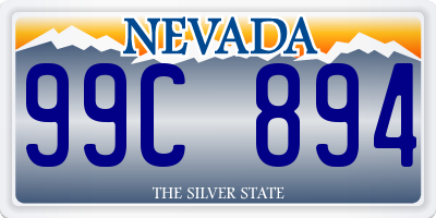 NV license plate 99C894