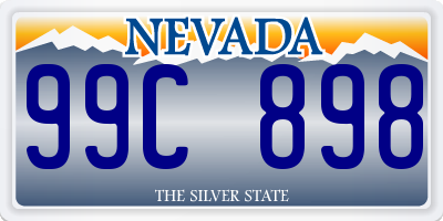 NV license plate 99C898