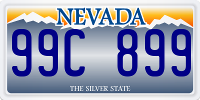NV license plate 99C899