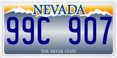 NV license plate 99C907