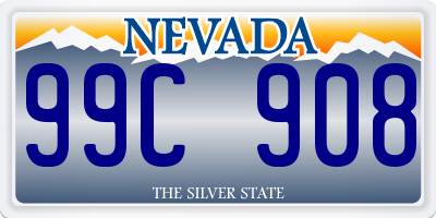NV license plate 99C908