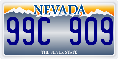 NV license plate 99C909