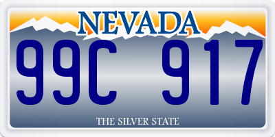 NV license plate 99C917