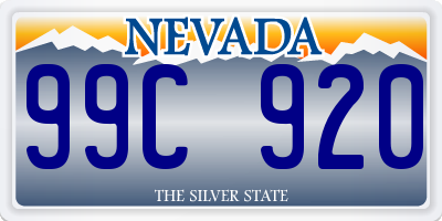 NV license plate 99C920