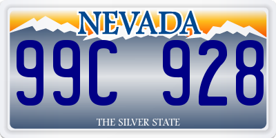 NV license plate 99C928