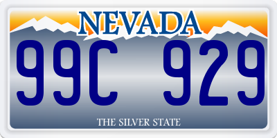 NV license plate 99C929