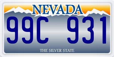 NV license plate 99C931