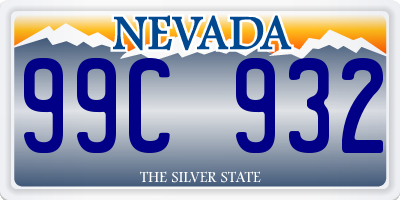 NV license plate 99C932