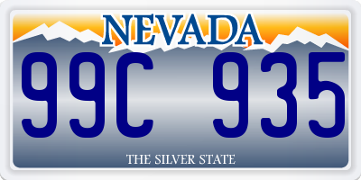 NV license plate 99C935