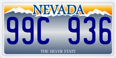 NV license plate 99C936