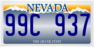NV license plate 99C937