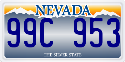 NV license plate 99C953