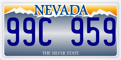 NV license plate 99C959