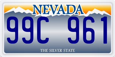 NV license plate 99C961