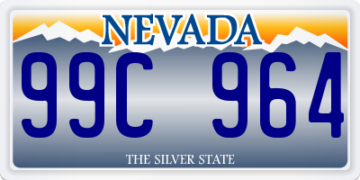 NV license plate 99C964
