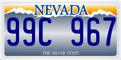 NV license plate 99C967