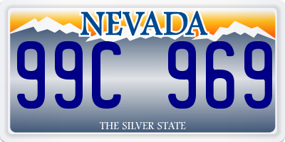 NV license plate 99C969