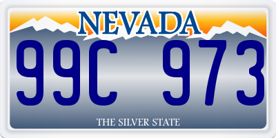 NV license plate 99C973