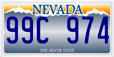 NV license plate 99C974