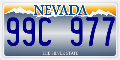NV license plate 99C977